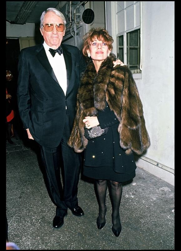 Grégory Peck et sa femme Véronique Passani en 1989 à Paris