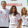 Eva Longoria, Sylvie van der Vaart et Julio Baptistalors du premier Dynamic Walk-A-Thon organisé à Marbella par la fondation du même nom. Le 18 août 2012.