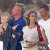 Boris Becker, sa femme Lilly Kessenberg et leur fils Amadeus sur l'île de Formentera le 17 août 2012