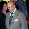 Le prince Philip, duc d'Edimbourg à la sortie de l'hôpital d'Aberdeen le 20 août 2012, où il a été soigné pour une rechute de son infection urinaire du mois de juin.