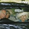 Le prince Charles et Camilla Parker Bowles après un service religieux à Crathie Kirk non loin de Balmoral le 19 août 2012