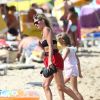 Kate Moss et sa fille Lila prennent du bon temps à Saint-Tropez le 20 août 2012