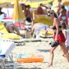 Kate Moss et sa fille Lila prennent du bon temps à Saint-Tropez le 20 août 2012