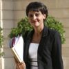 Najat Vallaud-Belkacem, ministre des droits des femmes et porte-paroles du gouvernement à son arrivée au conseil des ministres de la rentrée. Paris, le 22 août 2012.