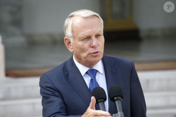 Le premier ministre Jean-Marc Ayrault à l'issue du premier conseil des ministres de la rentrée. Paris, le 22 août 2012.