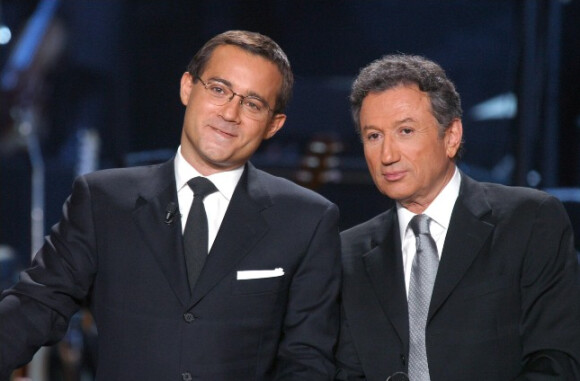 Michel Drucker et Jean-Luc Delarue en 2003 aux Victoires de la Musique