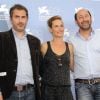 Xavier Giannoli, Cécile de France et Kad Merad lors du photocall du film Superstar lors de la Mostra de Venise le 30 août 2012