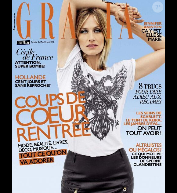 Cécile de France en couverture de Grazia (17 août 2012)
