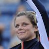 Kim Clijsters était émue au moment de dire au revoir au tennis après sa défaite du second tour de l'US Open face à Laura Robson le 29 août 2012 à New York