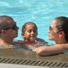 Jennifer Lopez, Casper Smart et la petite Emme profitent pleinement d'une après-midi en famille. Miami, le 30 août 2012.
