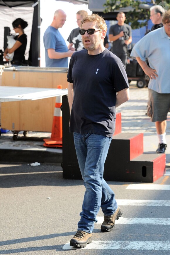 Kenneth Branagh sur le tournage des nouvelles aventures de Jack Ryan, à New York le 31 août 2012