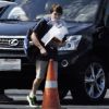 EXCLU : Le petit Liam, fils d'Harrison Ford et Calista Flockhart, part en week-end avec ses parents en jet privé, à Los Angeles, le 31 août 2012