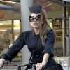 Exclu : balade à vélo pour Lady Gaga dans les rues de Copenhague, le 3 septembre 2012.