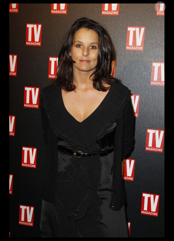 Faustine Bollaert en février 2012 à la soirée TV Magazine au Plaza Athénée à Paris