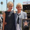 Ellen DeGeneres reçoit son étoile sur le Walk of Fame à Hollywood devant Portia de Rossi, le 4 septembre 2012