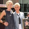 Ellen DeGeneres reçoit son étoile sur le Walk of Fame à Hollywood devant sa compagne Portia de Rossi, le 4 septembre 2012