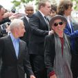Charlie Watts et Keith Richards à l'inauguration de l'exposition Rolling Stones à la Somerset House, Londres, le 12 juillet 2012.