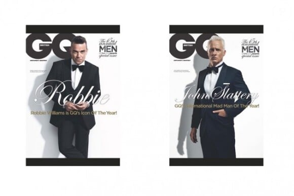 Robbie Williams et John Slattery sur les autres couvertures de GQ Anglais d'octobre 2012