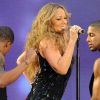 Mariah Carey donne de la voix pour le lancement de la saison 2012 de la NFL durant un concert au Rockefeller Center. New York, le 5 septembre 2012.