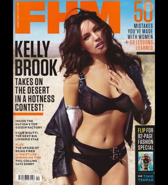 Kelly Brook en couverture du FHM anglais en avril 2011.