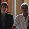 Alain Delon sort du bureau de la juge des affaires familiales en compagnie de son fils Alain-Fabien, dont il a obtenu la garde. Septembre 2010. Photos exclusives.