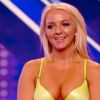 Lorna Bliss, sosie de Britney Spears, sur le plateau du X Factor britannique.