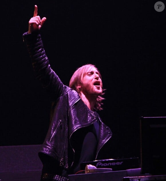 David Guetta au Palais Omnisports de Bercy, Paris, le 7 avril 2012.