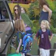 Julia Roberts est allée chercher ses charmants bambins Phinnaeus et Henry Moder à leur école de Pacific Palisades le 13 septembre 2012
