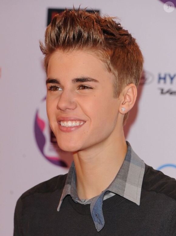 Justin Bieber à la cérémonie des MTV Europe Music Awards à Belfast, le 7 novembre 2011.