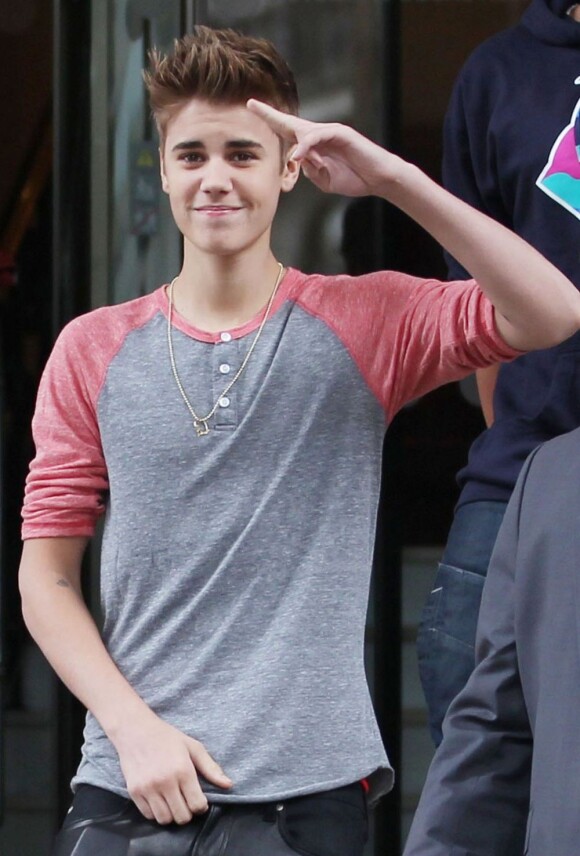 Justin Bieber à Londres le 12 septembre 2012