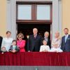 La famille royale de Norvège lors des célébrations des 75 ans du roi Harald et de la reine Sonja, en juin 2012