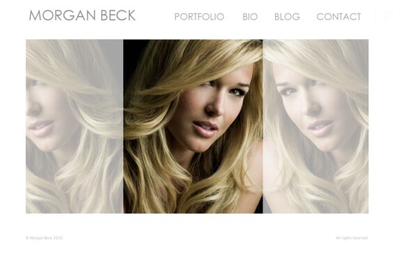 Page d'accueil du site officiel de Morgan Beck.