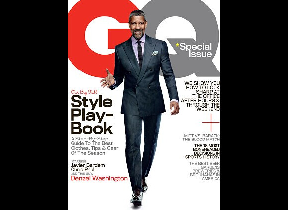 GQ édition américaine, octobre 2012 avec Denzel Washington