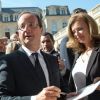 Valérie Trierweiler et François Hollande à l'Eylsée pour les Journées du patrimoine, le 16 septembre 2012.
