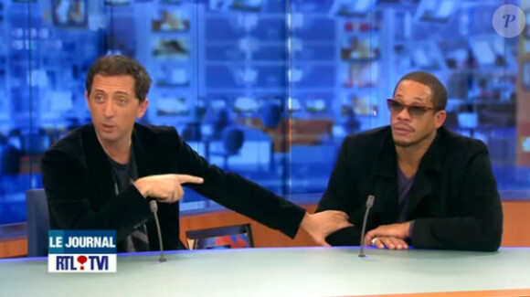 JoeyStarr et Gad Elmaleh sur RTL TVI le 20 septembre 2012