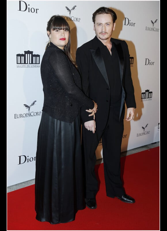 Nicolas Duvauchelle et son épouse Nikita lors de la soirée d'inauguration de la Cite du Cinéma à Saint Denis le 21 septembre 2012