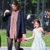 Katie Holmes et Suri Cruise ont passé un doux moment dans un parc de Brooklyn, à New York le 24 septembre 2012.