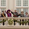 La reine et sa famille ont salué la foule depuis le balcon du palais Noordeinde, à La Haye. La famille royale des Pays-Bas le 18 septembre 2012 lors du Prinsjesdag, jour annuel d'inauguration solennelle de la nouvelle année parlementaire.