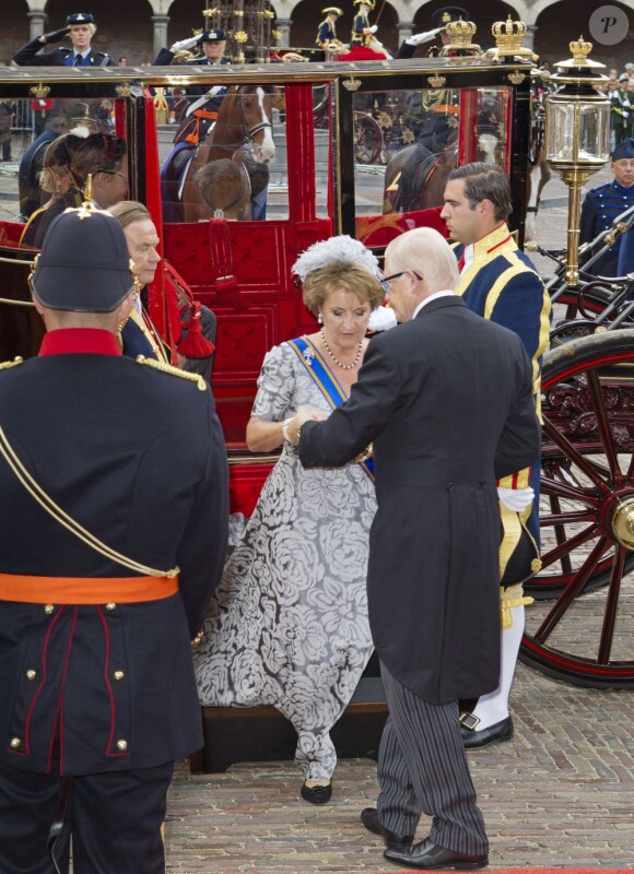 La princesse Margriet et son mari Pieter Van Vollenhoven. La famille royale des Pays-Bas le 18 septembre 2012 lors du Prinsjesdag, jour annuel d'inauguration solennelle de la nouvelle année parlementaire.