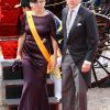 L'arrivée au Binnenhof du prince Constantijn et de la princesse Laurentien. La famille royale des Pays-Bas le 18 septembre 2012 lors du Prinsjesdag, jour annuel d'inauguration solennelle de la nouvelle année parlementaire.