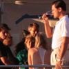 Leonardo DiCaprio tourne une scène de The Wolf of Wall Street sur un yacht, le 24 septembre 2012 à New York.
