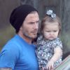 David Beckham et son adorable petite fille Harper surpris dans les rues de Los Angeles, le 25 septembre 2012