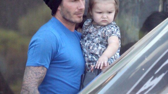 David Beckham : Sa petite Harper aux joues rebondies le fait craquer