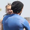 David Beckham et sa fille Harper surpris dans les rues de Los Angeles, le 25 septembre 2012