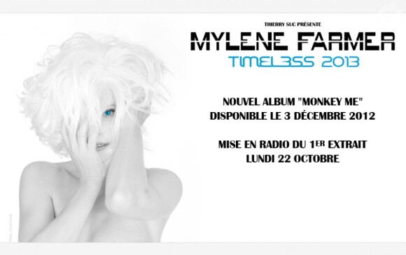 Mylène Farmer annonce un album, Monkey Me, pour le 3 décembre 2012.