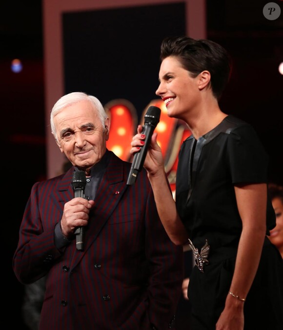Photos exclusives de Charles Aznavour et Alessandra Sublet et tous les grands artistes prises en live sur l'émission Hier Encore diffusée le 29 septembre en prime time sur France 2