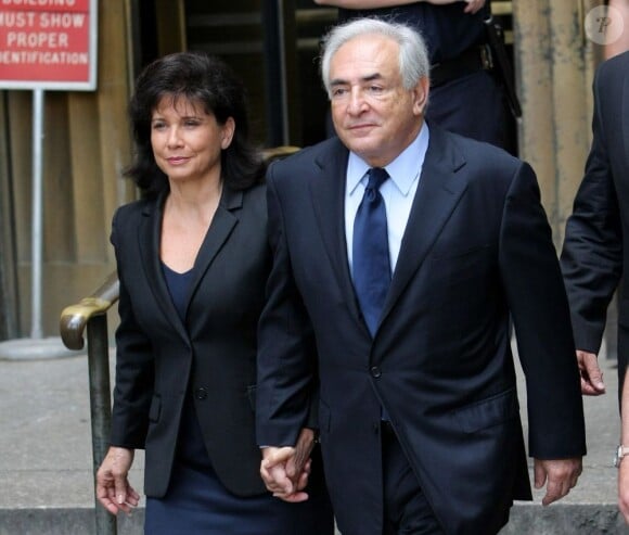 Anne Sinclair et Dominique Strauss-Kahn à New York, le 6 juin 2011.
