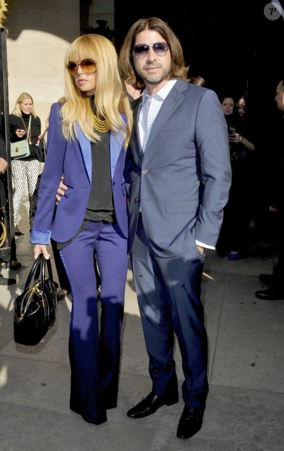 Rachel Zoe et son mari Rodger Berman arrivent à l'Opéra Garnier pour assister au défilé Stella McCartney printemps-été 2013. Paris, le 1er octobre 2012.