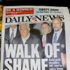 Le début de la descente aux enfers de Dominique Strauss-Kahn, arrêté à New York le 14 mai 2011 : il fait la une des médias du monde entier