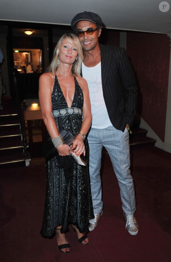 Yannick Noah et sa femme Isabelle Camus à l'Opéra Garnier lors du Symphonica Tour de George Michael's à Paris le 9 septembre 2012
